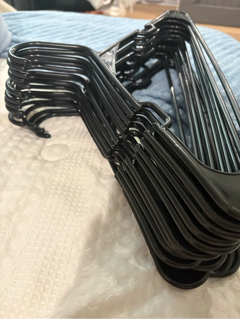 Black Plastic Clothing Hangers - Multipack